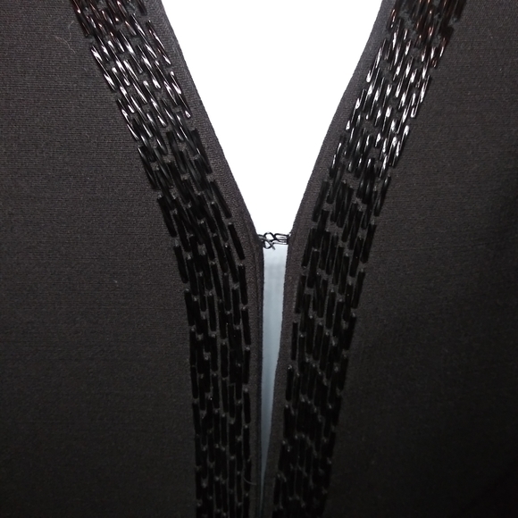 Alex Marie Black Sparkly Sequin Trimmed, Special Occasion/Black Tie Blazer - Picture 3 of 13